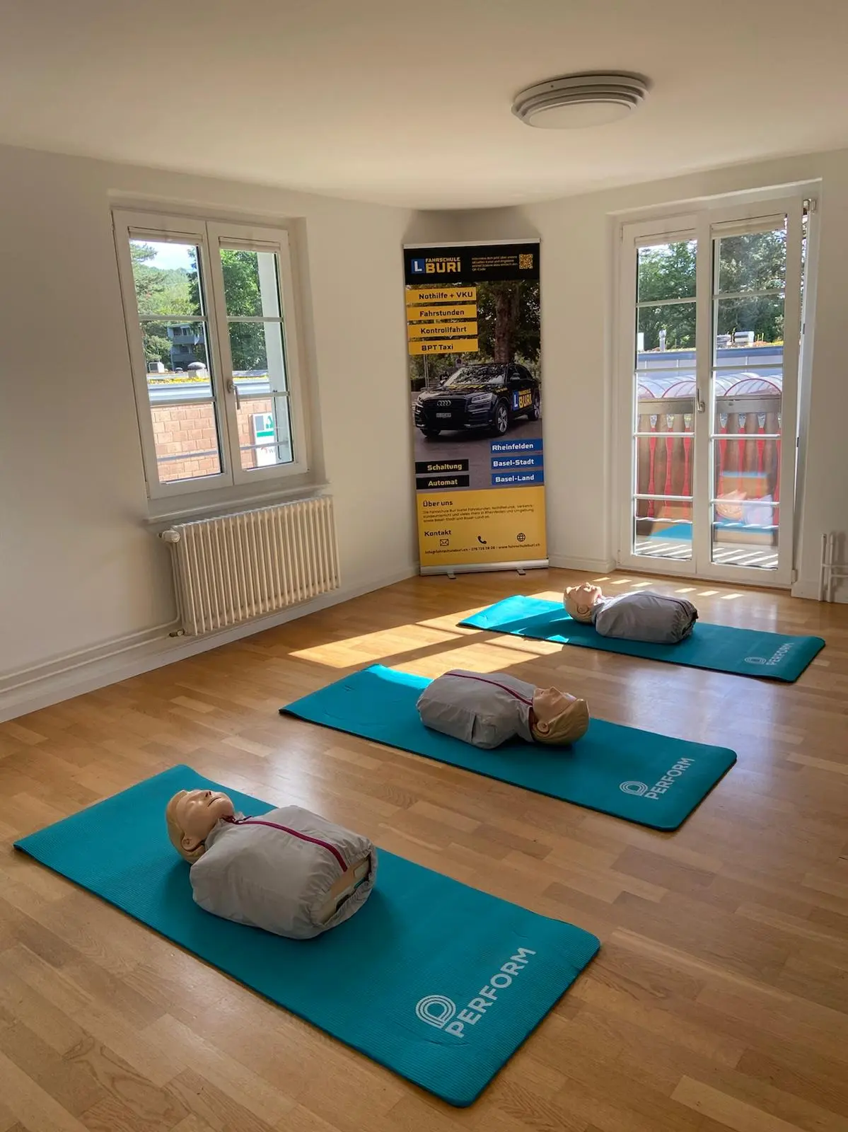 Kursraum für den Nothilfekurs in Wallbach